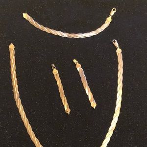 Gold plated 925 silver jewelry set